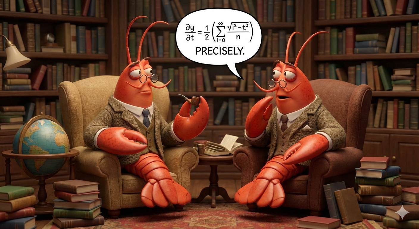 Lobsters discussing mathematics